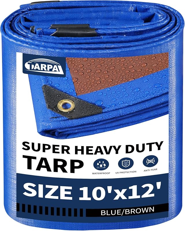 Lona impermeable 10x12ft grosor 0.63" ojales metal