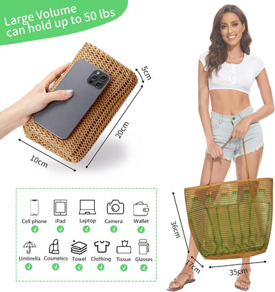 Bolso playa nylon hobo plegable para mujer 23l