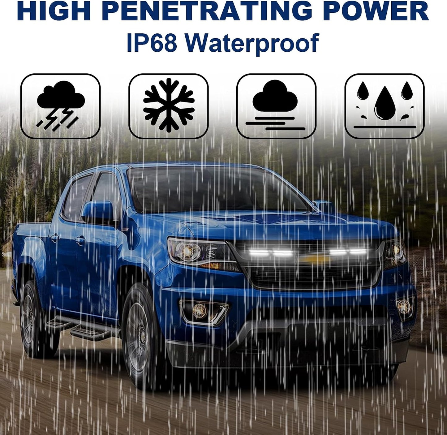 Luces LED parrilla Chevy Colorado Z71 5000K blanco
