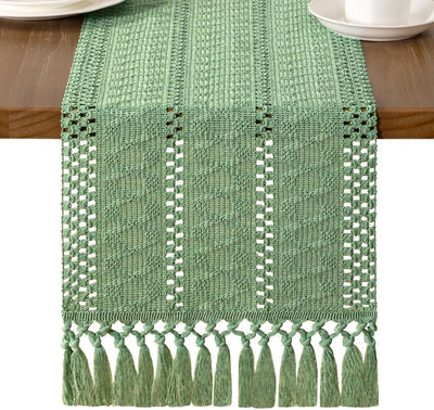 Mesa Camino Bohemio 48pulg Estilo Granja Verde Salvia