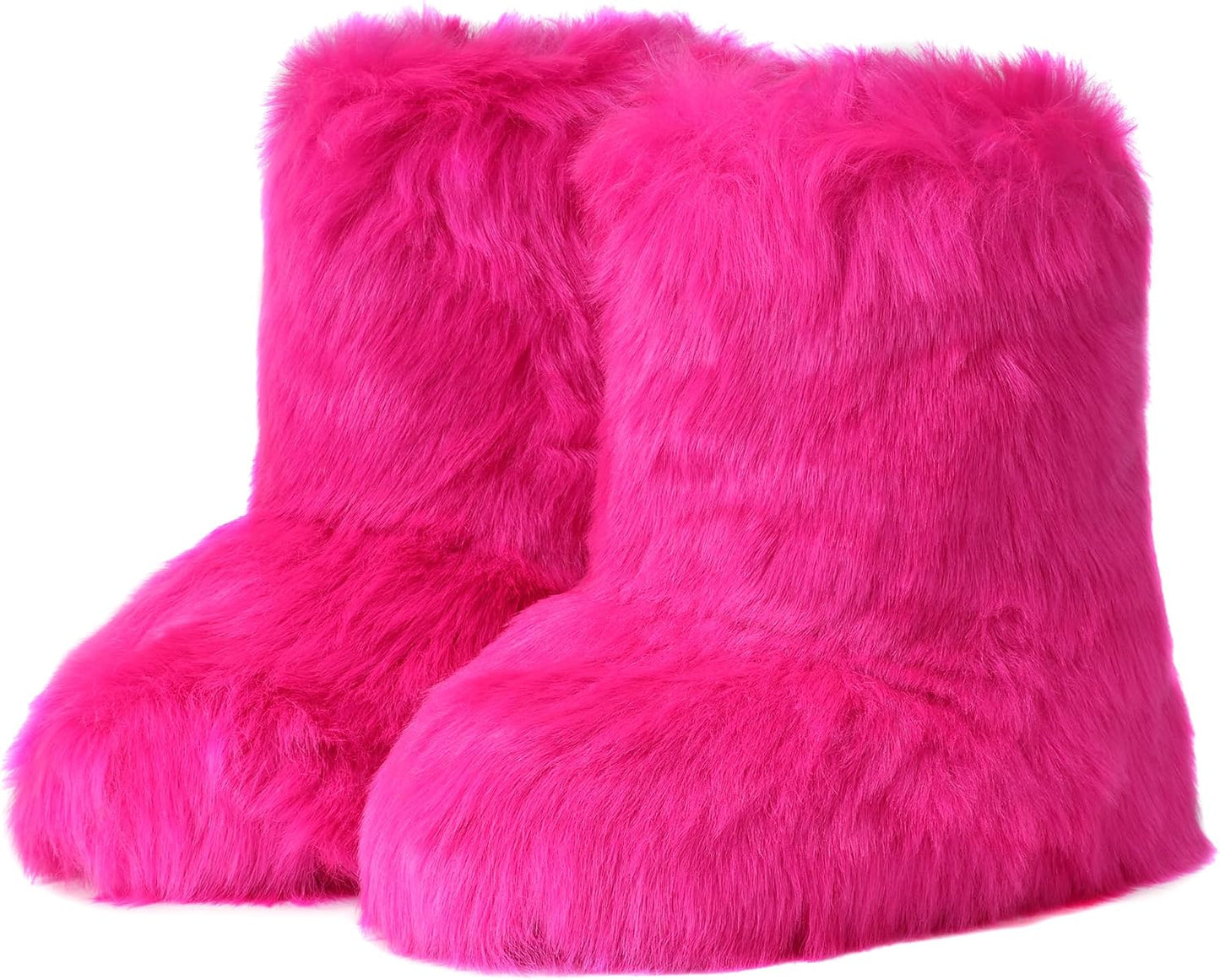 Botas piel sintética mujer invierno cálidas planas