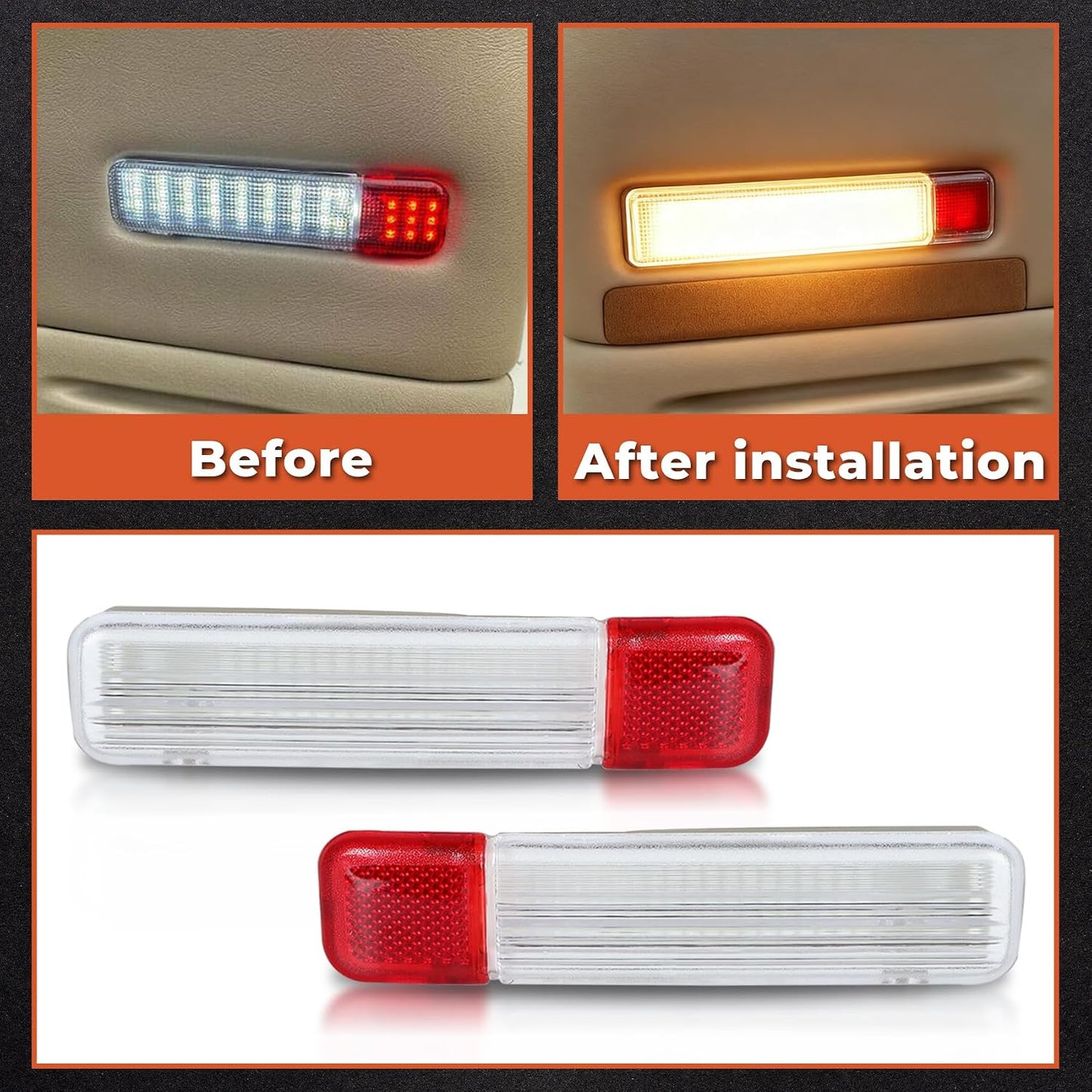 2 Pzas Puerta Reflector Luz Panel Silverado Front