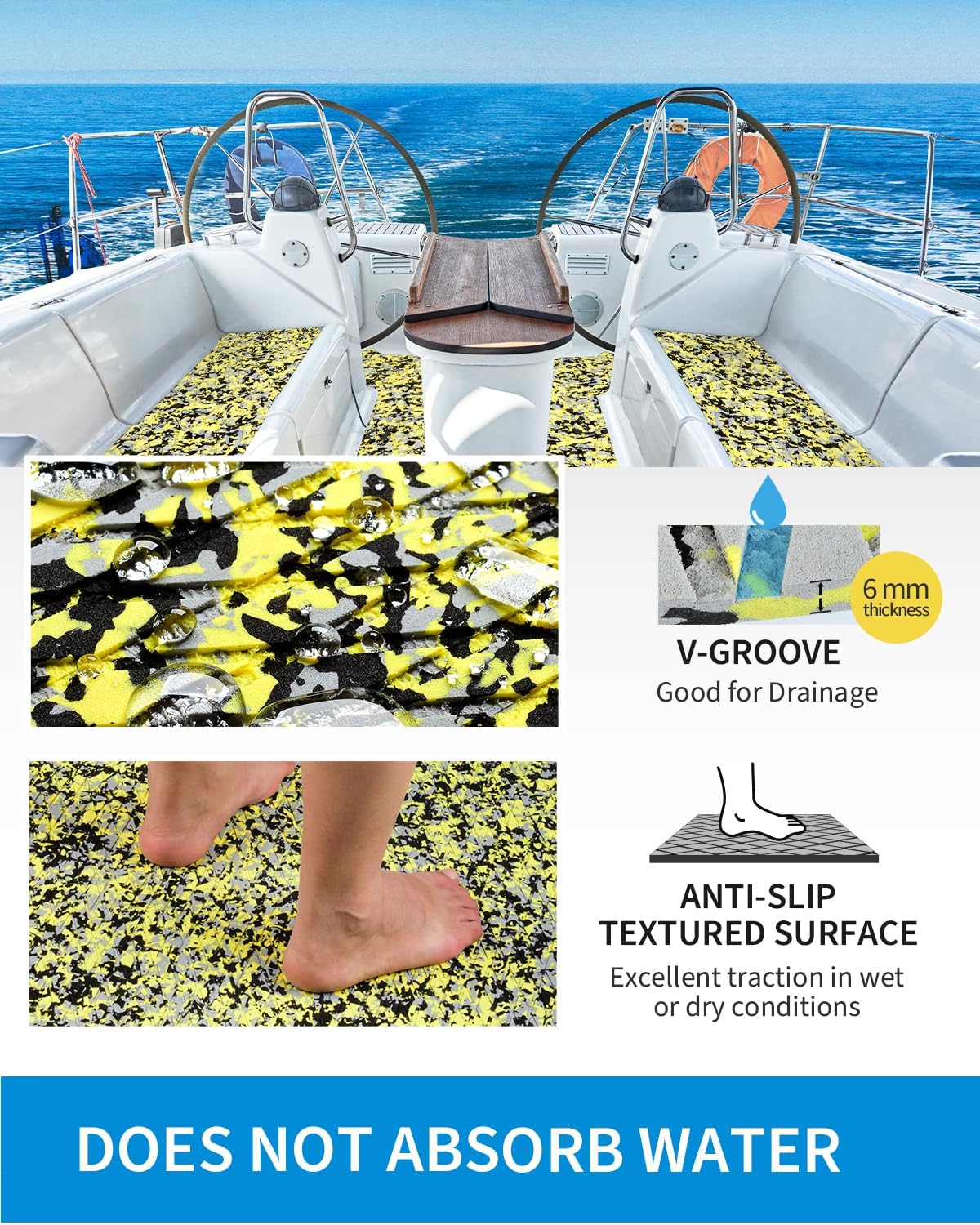 Alfombrilla marina EVA antiderrap 96x16/23/38/47 camuflaje