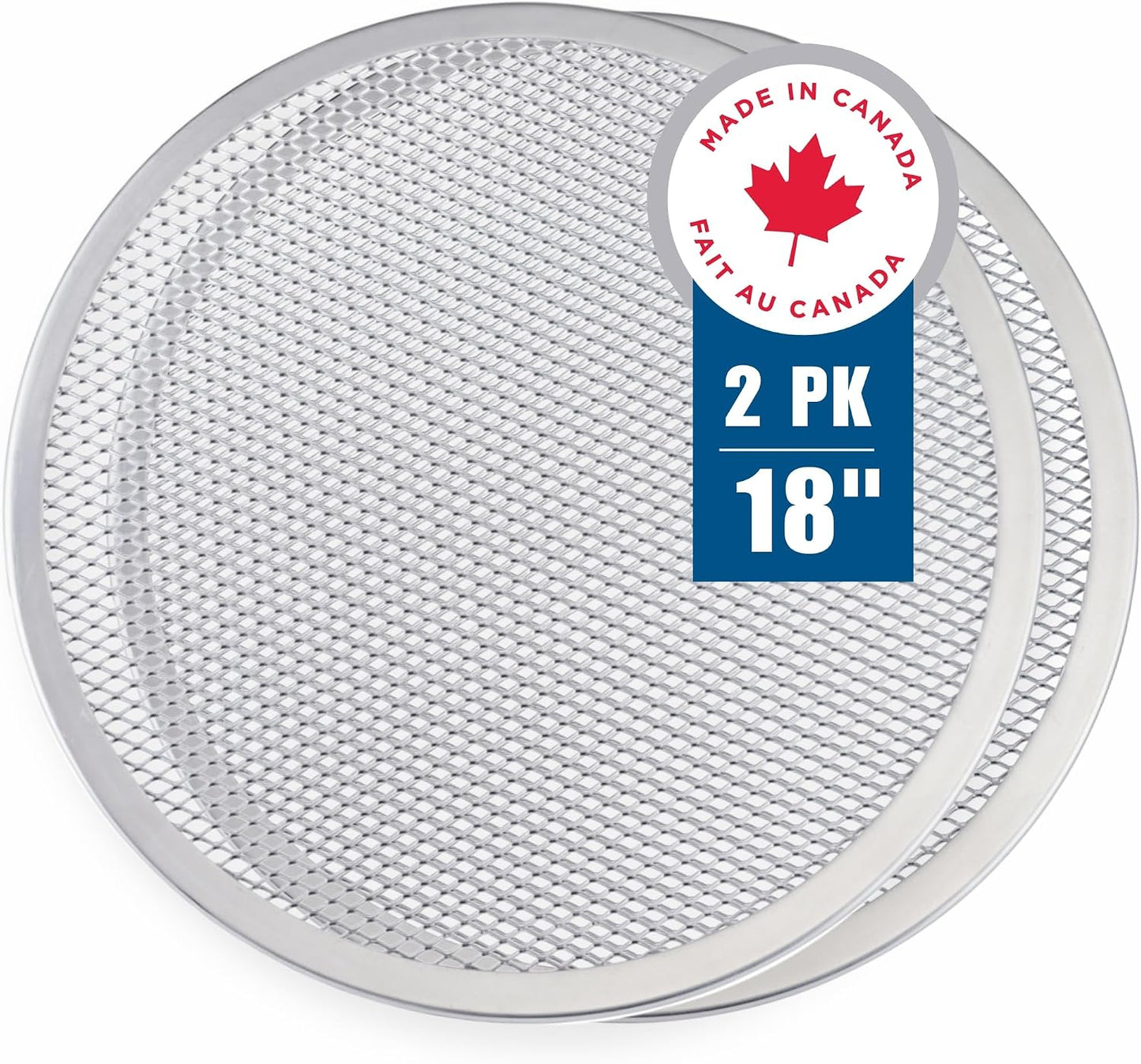 Rejilla pizza 18pulg pack 2 malla aluminio horno duradera