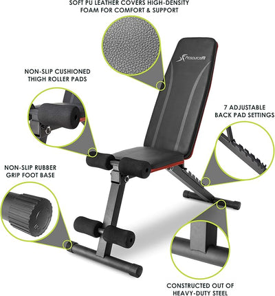 Banco de peso para entrenamiento completo en casa y gimnasio