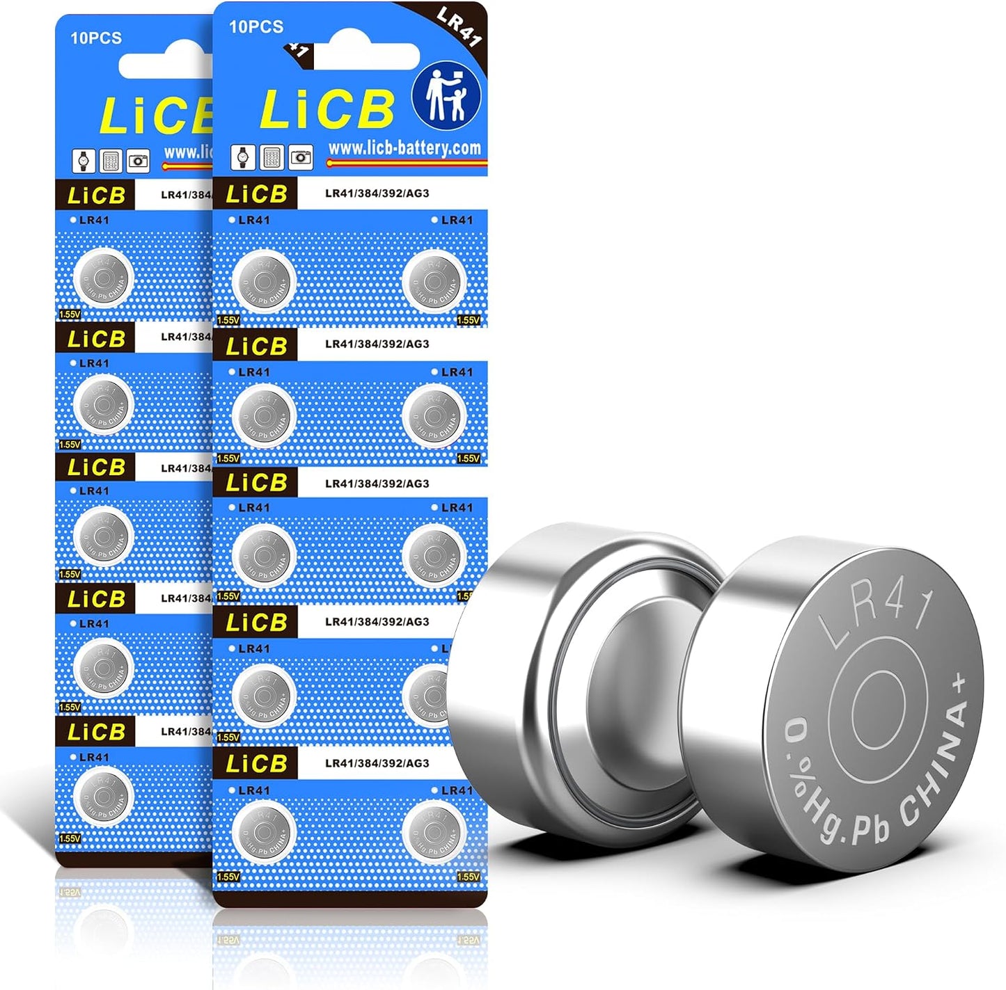 Pack 20 pilas botón LR41 AG 1.5V