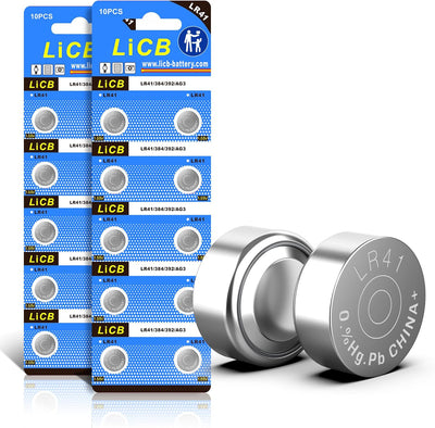 Pack 20 pilas botón LR41 AG 1.5V
