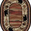 Alfombra ovalada lodge 5x7pulg 5'3"x7'3" multi