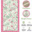 Camino Mesa Comedor Mahjong Decoración Cocina Arpillera Rosa Verde