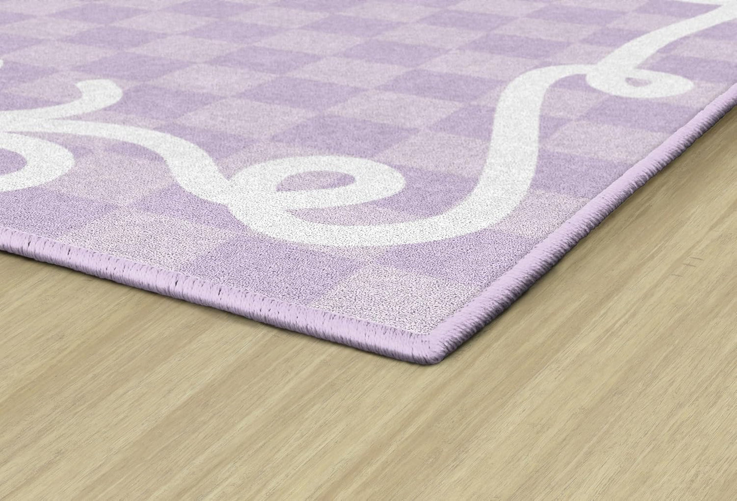 Alfombra educativa para niños 5x7ft6pulg color lavanda