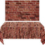 2 Pzas Telón Pared Piedra 4.5x9ft Decoración Medieval Invierno