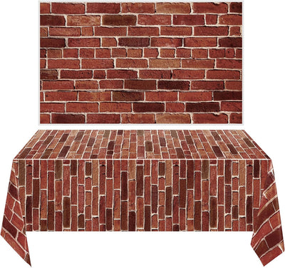 2 Pzas Telón Pared Piedra 4.5x9ft Decoración Medieval Invierno