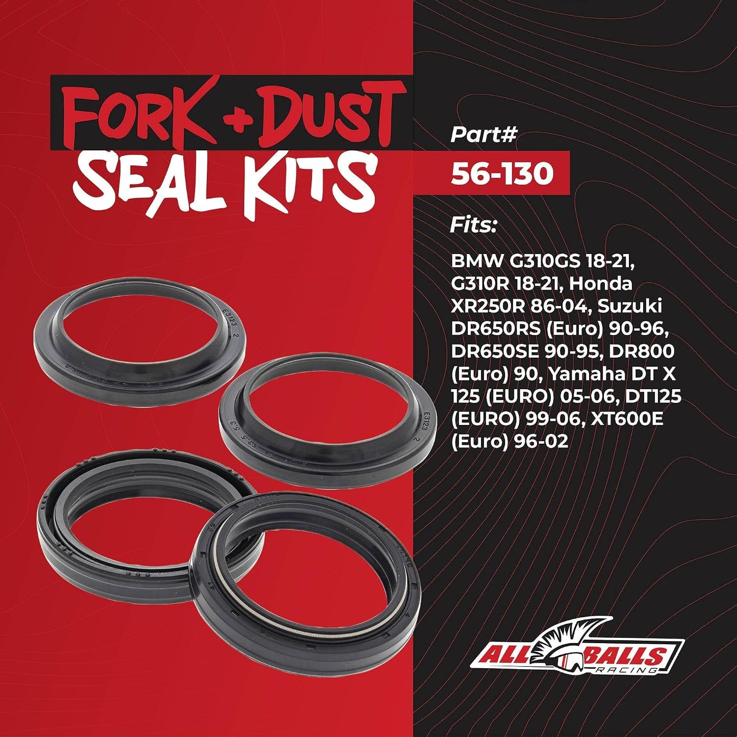 Kit retenes horquilla polvo comp Honda Suzuki 56-130