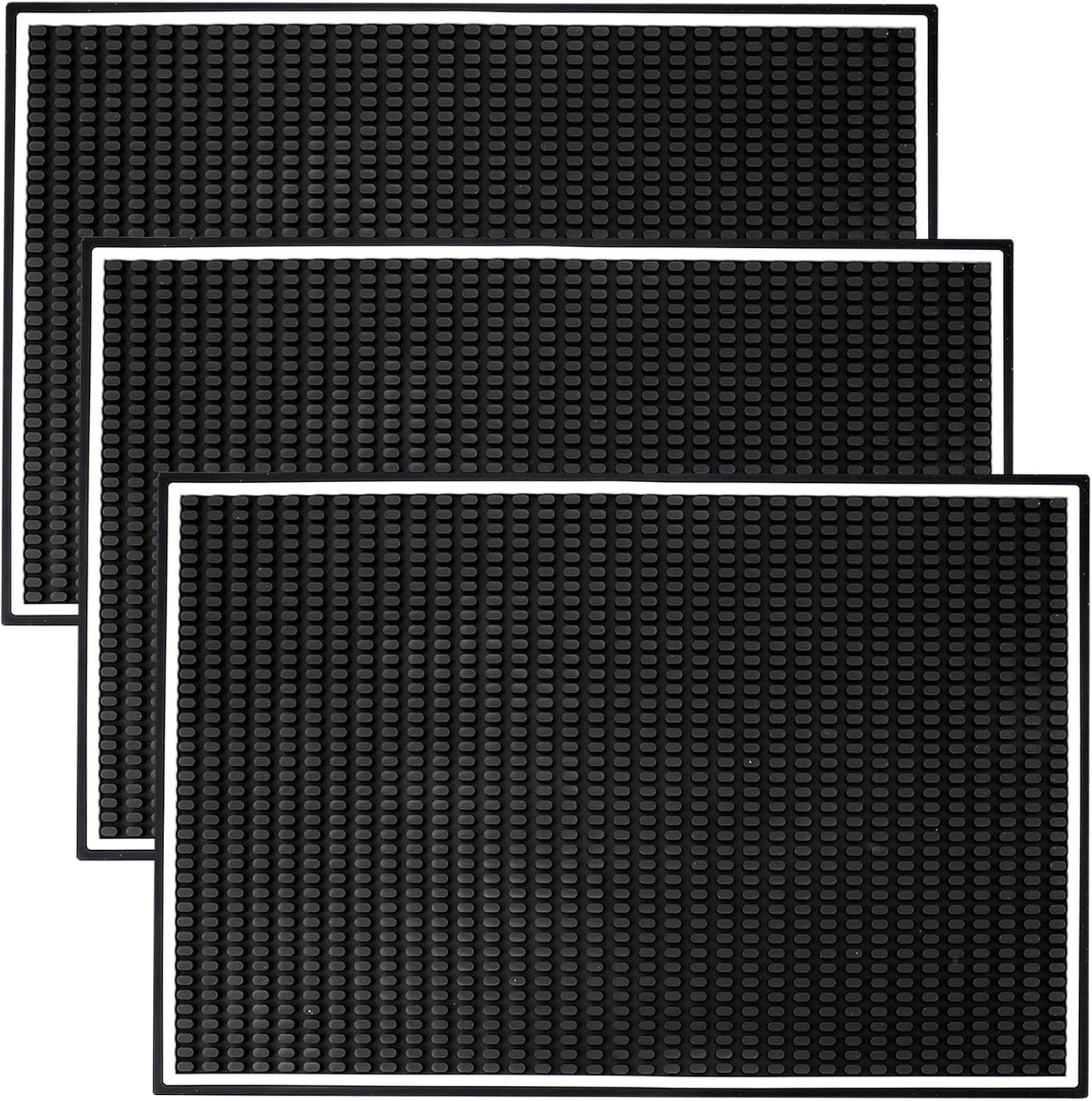 3 Tapetes Goma 18x12pulg Antiderrap Barman Hogar