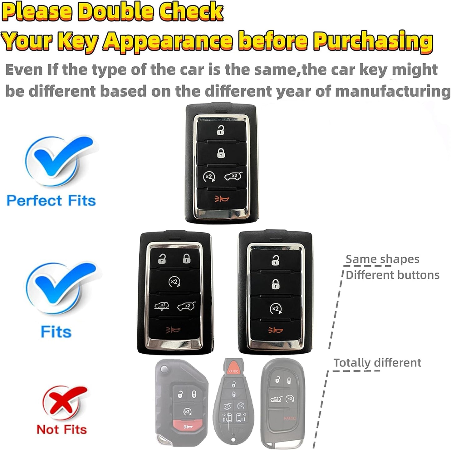 2 Fundas Llavero Jeep para Llave Inteligente Blanco