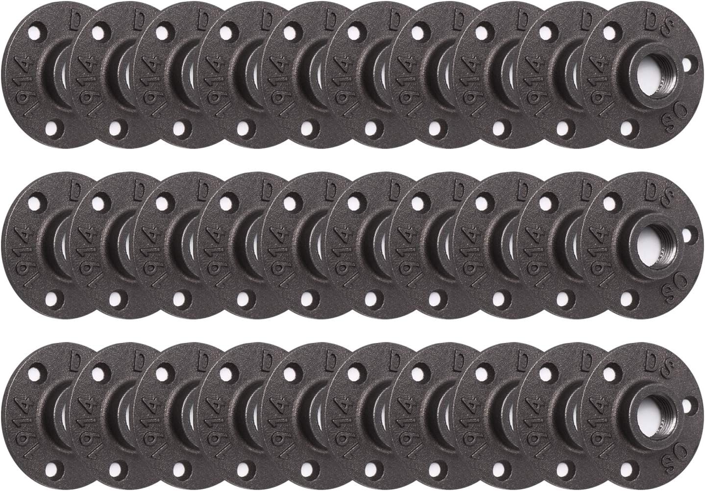 Brida piso 3/4pulg pack 30 hierro maleable vintage