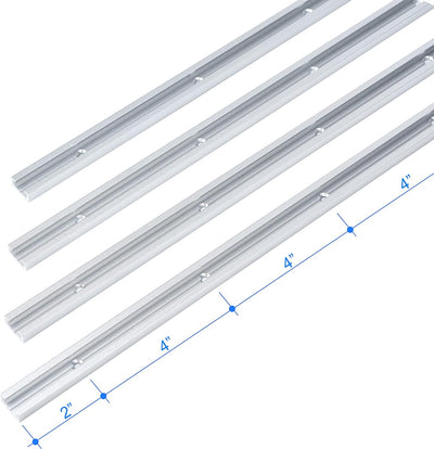 Pista T 36pulg aluminio doble corte anodizado color