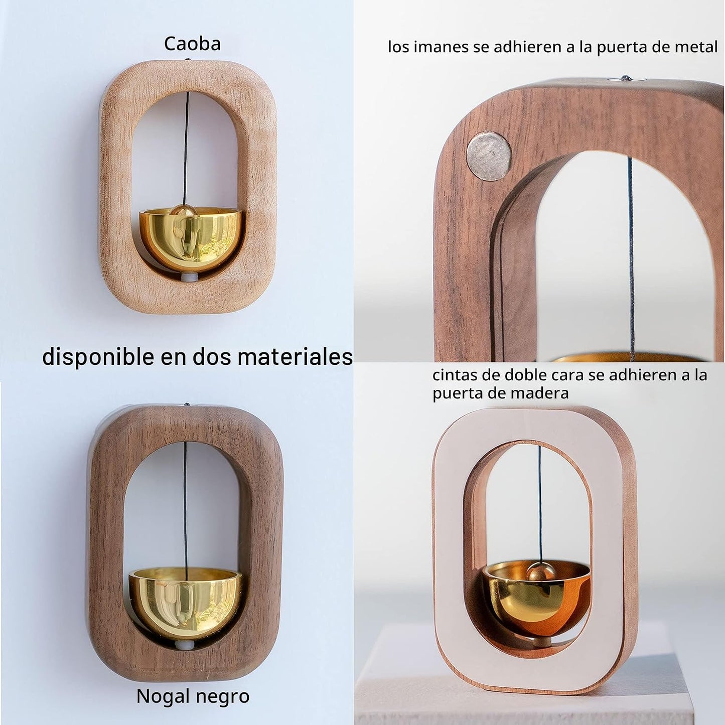Campana magnética puerta madera para refrigerador