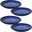 4 Pzas Platillos Cerámica 12pulg para Plantas Azul Imperial