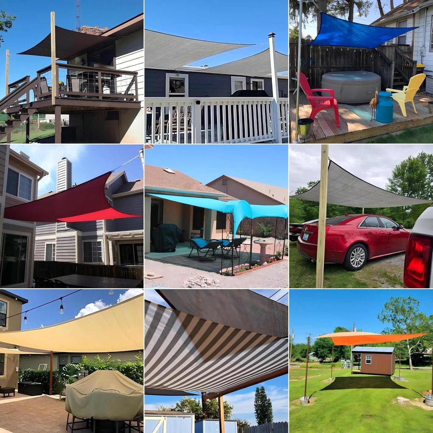 Toldo parasol rectangular 8x12ft bloqueador UV jardín