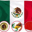Bandera México 3x5ft doble cara nailon 210D para exteriores