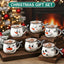 Set 6 Tazas Cerámica Invierno 12oz con Asa Regalo Centros Mesa