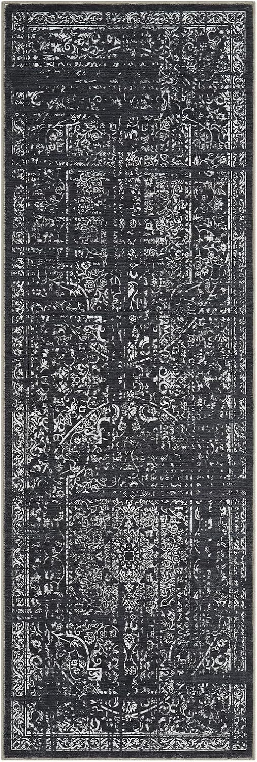 Alfombra pasillo 2x6" color negro antiderrap suave