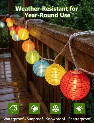 Guirnalda luces enchufable 10 linternas LED impermeable