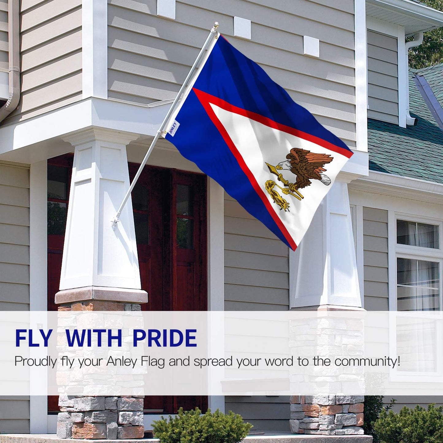 Bandera Samoa Americana 3x5ft Poliéster Ojales Latón