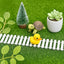 Jardín hadas miniatura 40pulg decoración navidad musgo madera
