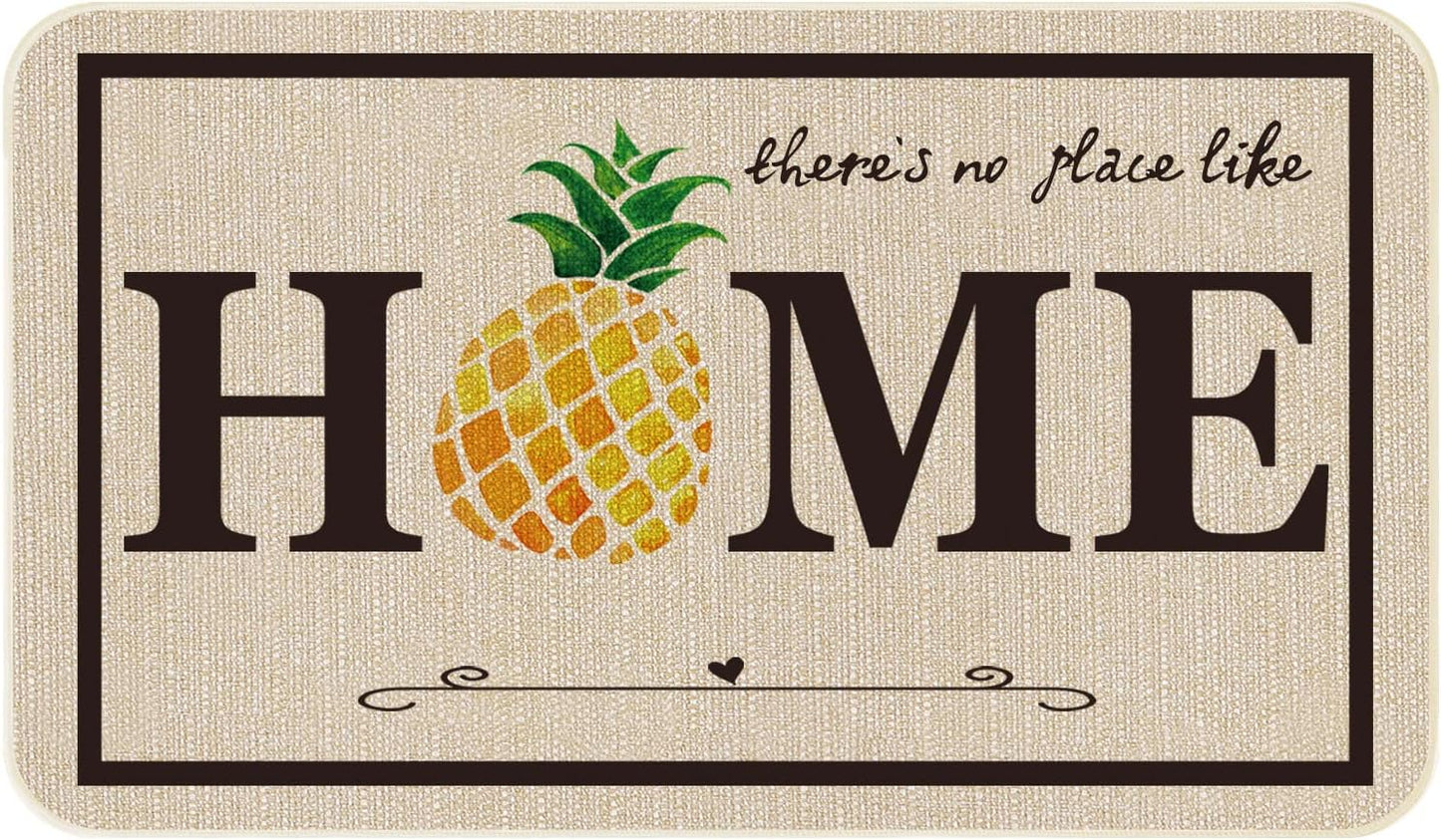 Tapete bienvenida antiderrap 17.5x29" piña entrada casa