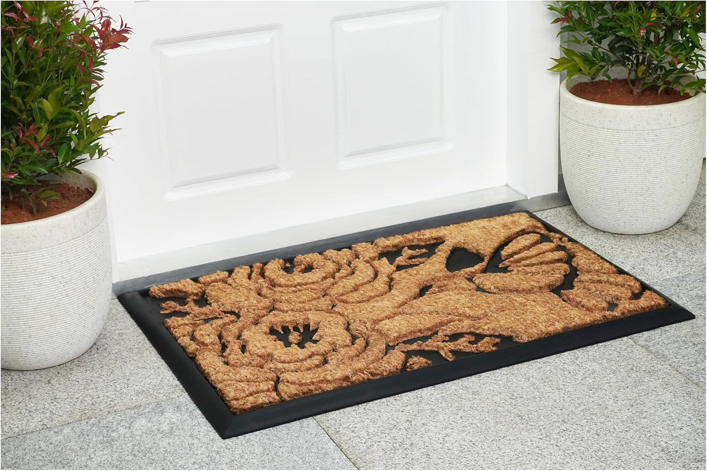 Felpudo 24x36pulg Natural/Negro
