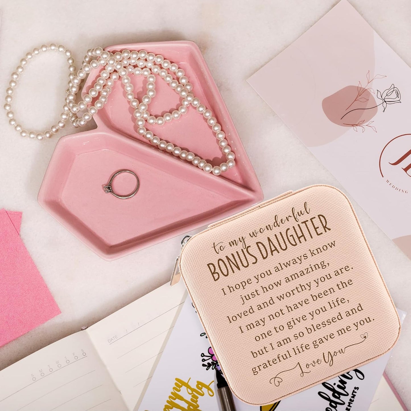 Estuche joyas regalo para hijastra cumpleaños graduación