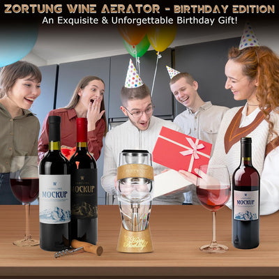 Aireador vino regalo cumpleaños sistema múltiples etapas