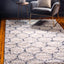 Alfombra área enrejado 2x2 3x1 rectangular beige gris