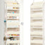 Organiz. puerta 5 bolsillos grandes malla lino marfil