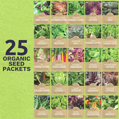 Paquete 25 semillas orgánicas lechuga y verduras