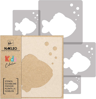Plantillas plástico reutilizables pescado Nemo 3.5-13.4pulg