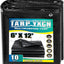 Lona negra polietileno 6x12ft 0.394pulg UV resistente