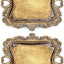 2 Pzas Platos Dorados Vintage 5.3x4.5"