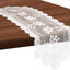 Tapete para mesa de encaje blanco de algodón 45 x 13.38 pulgadas