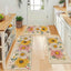 Tapete floral exterior girasol perfil bajo goma antideslizante