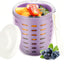 Taza almacenamiento ensalada frutas 20oz con tapa y tenedor