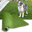 Alfombra césped sintético 4x6ft con drenaje para jardín