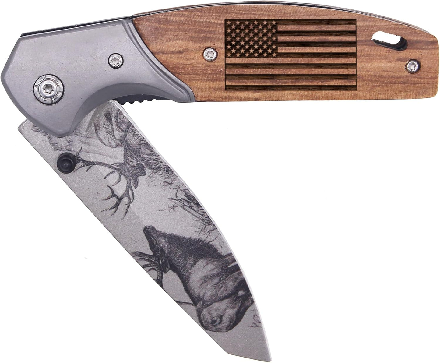 Cuchillo bolsillo plegable grabado para papá y hombres