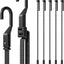 6 Correas Planas Ajustables 60" con Ganchos Campamento