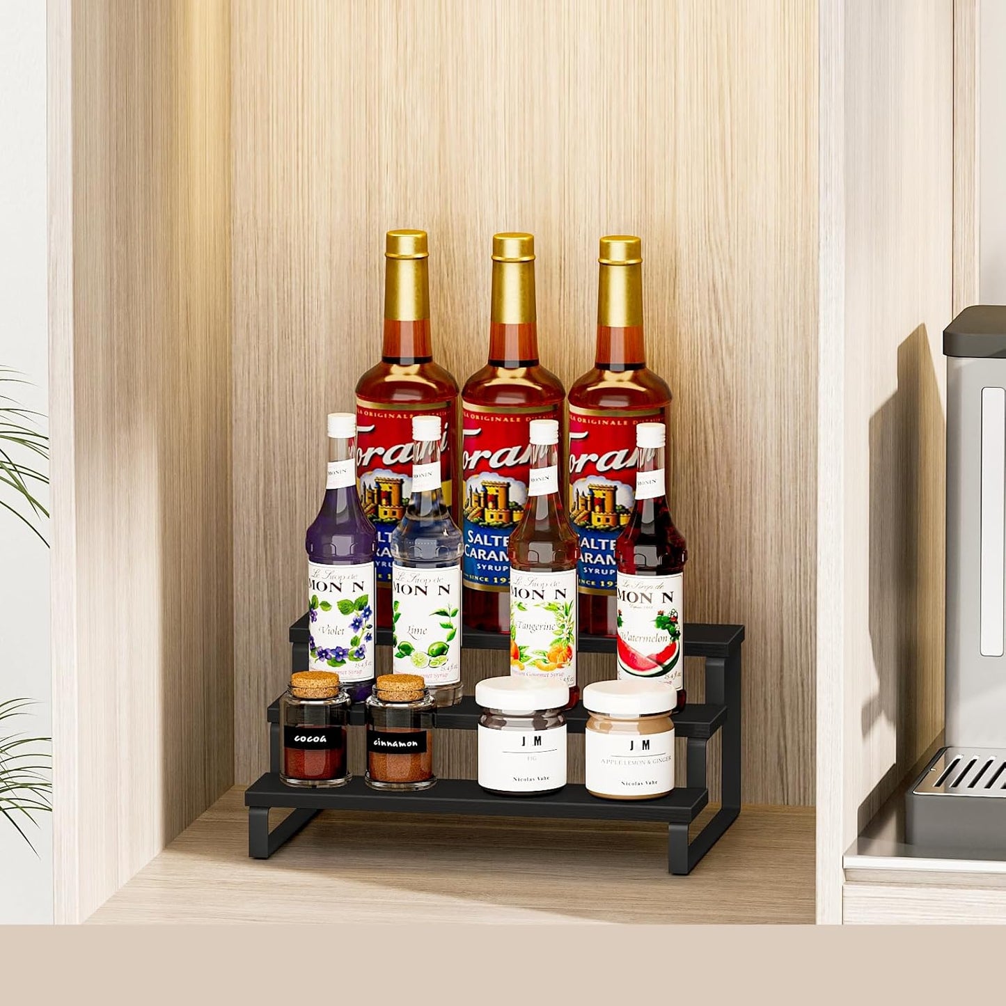 Estante de especias madera 3 niveles cocina