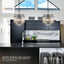 Candelabro cristal moderno 13.4pulg 4 luces negras para