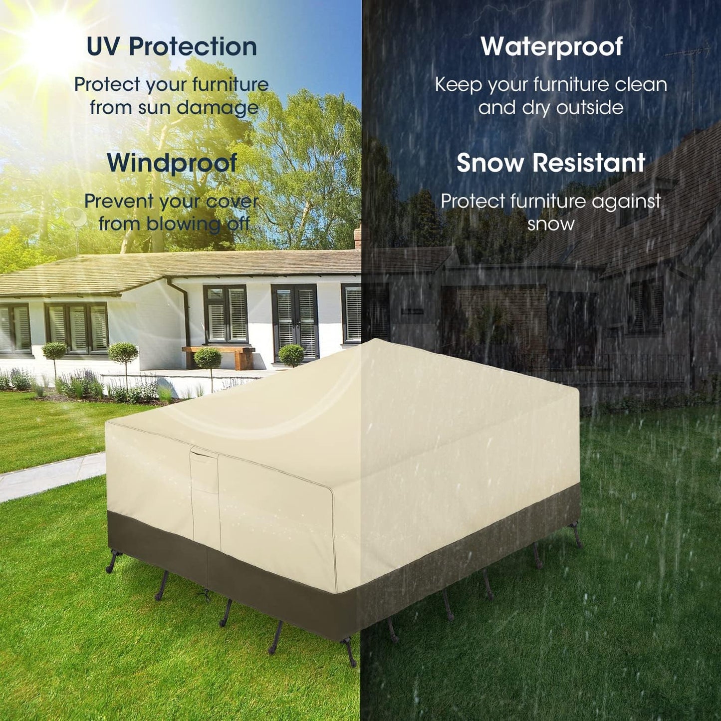Fundas muebles patio 600D impermeables mesa sillas