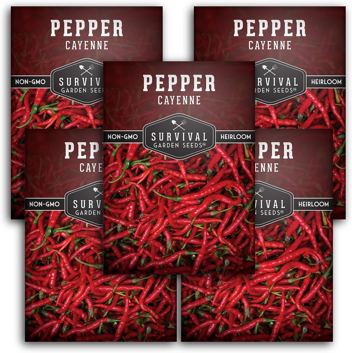Semillas pimienta cayena 30-50k Scoville 5 paquetes